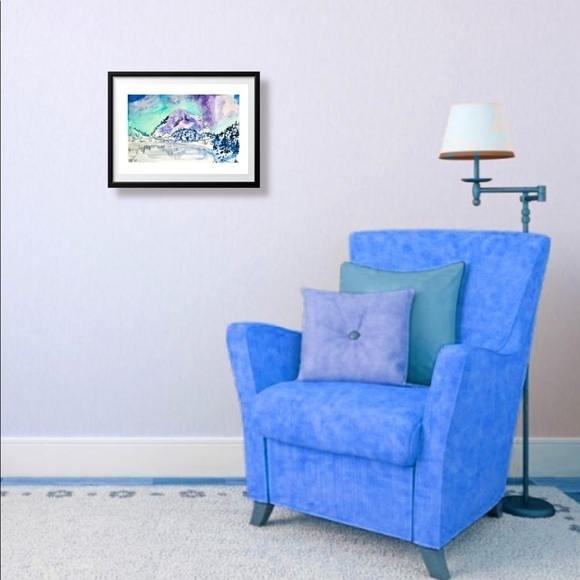 Original Painting Mountain Watercolor California - Picture 5 of 10